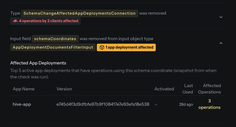 Conditional Breaking Changes based on app deployments